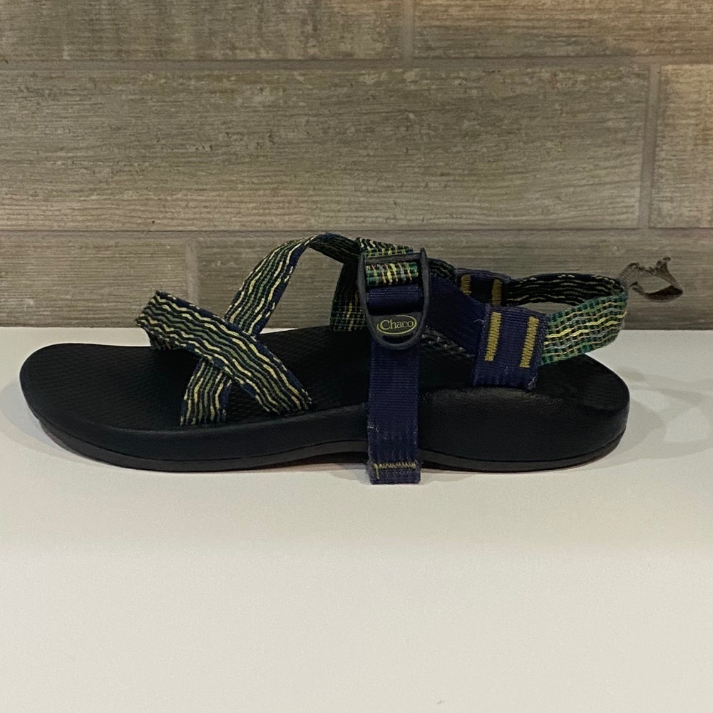 Chaco Z1 Eco Tread Unisex Sandals- Women's 9/Men's 8- Blue/Green/Yellow - Picture 6 of 15
